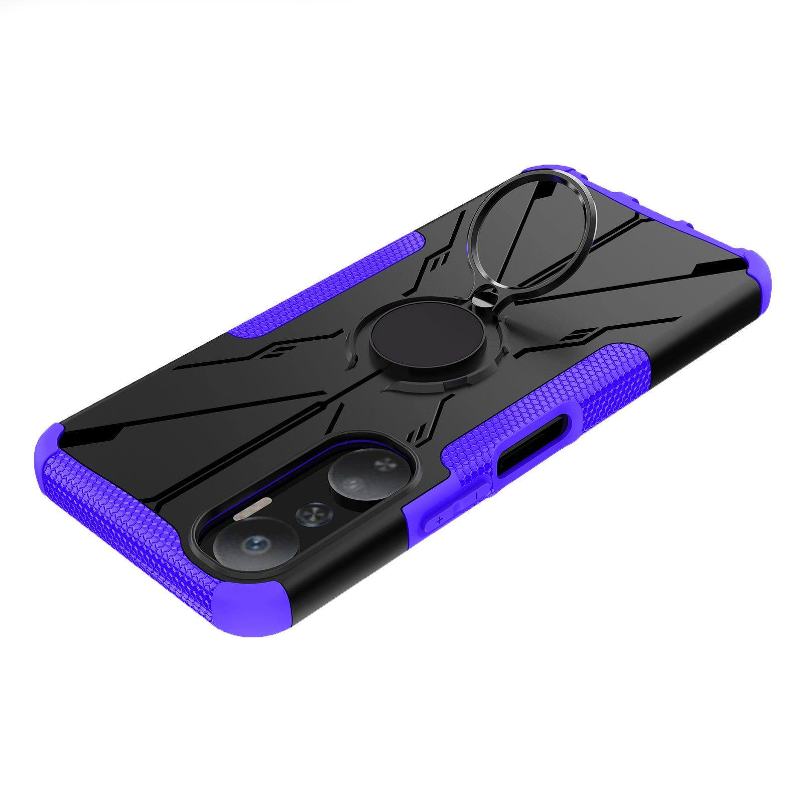 For Infinix Hot 20 4G Ring Holder Kickstand Phone Case Hard PC Soft TPU Shockproof Protective Cover For Infinix Hot 20 4G Ring Holder Kickstand Phone Case Hard PC Soft TPU Shockproof Protective Cover